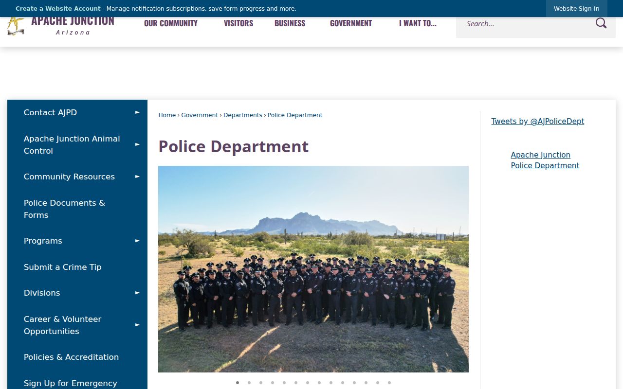 Apache Junction court records Municipal Court page