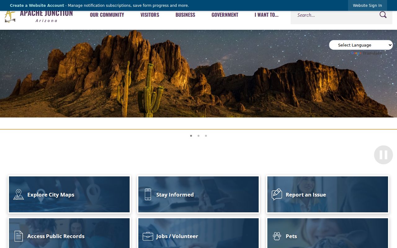 Apache Junction court records city government page