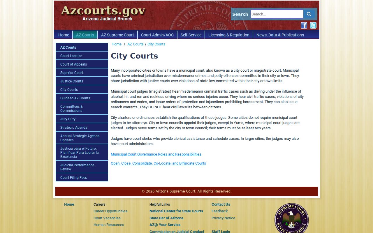 Pinal County docket search Arizona city courts