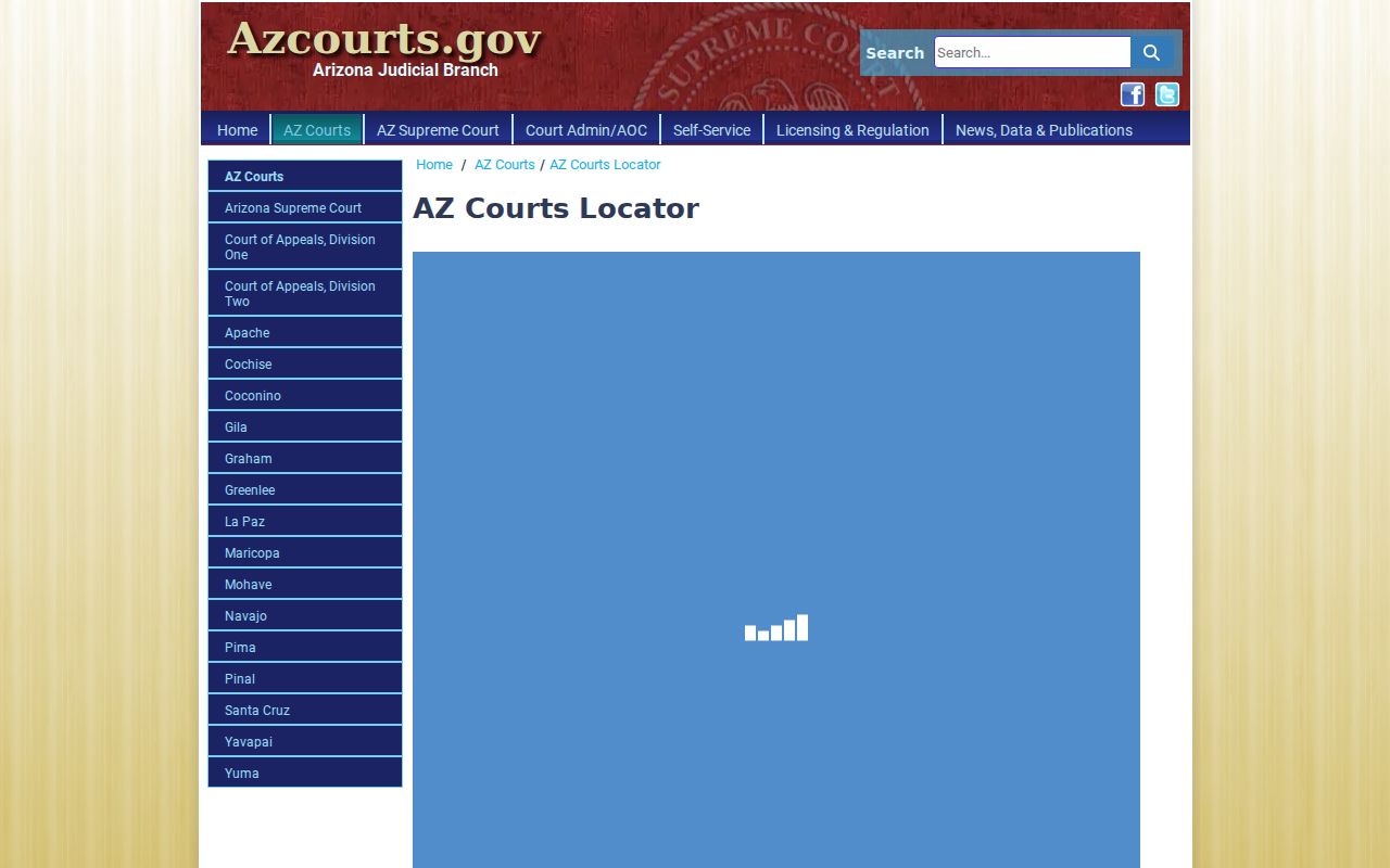 Arizona court locator used to identify Pinal County court docket custodians