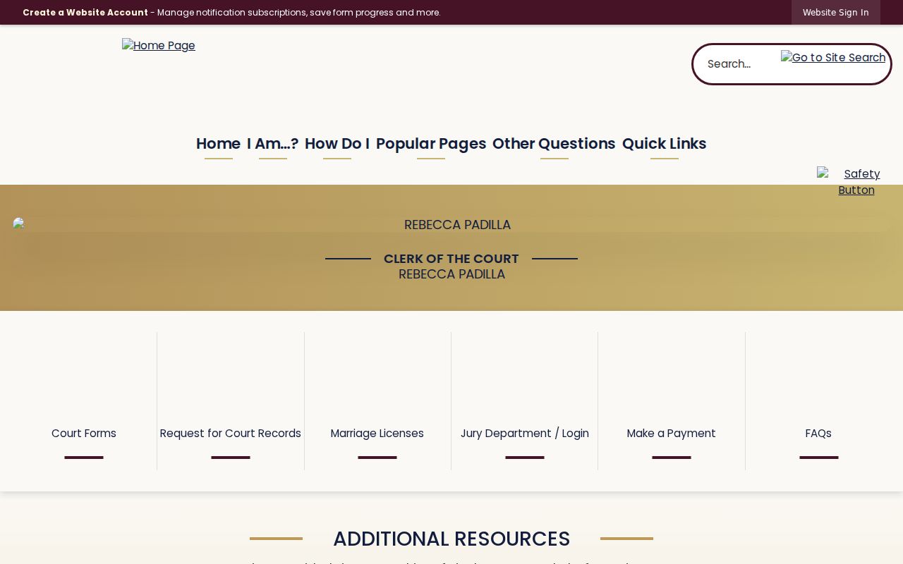 Pinal County Clerk of Superior Court docket records service page