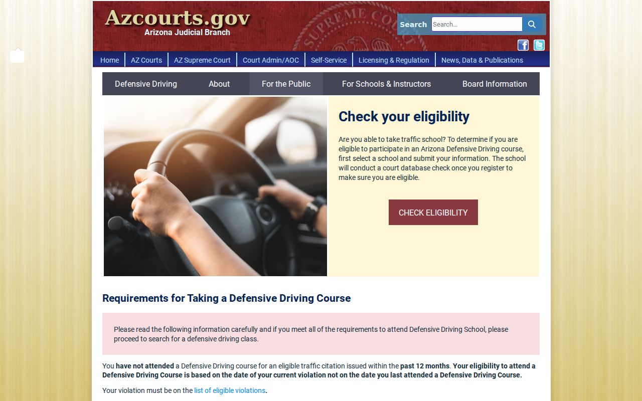 Pinal County traffic court records and Arizona defensive driving schools